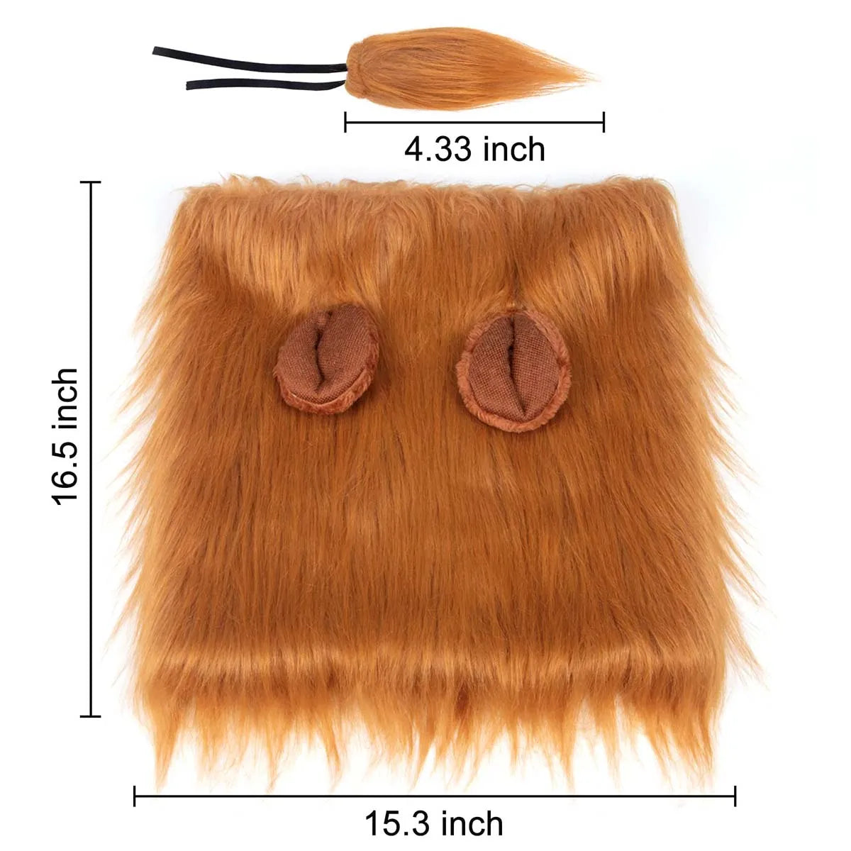 New Lion Mane Dog Costume Realistic Lion Wig Hat Cute Pet Dog Cosplay Clothes For Medium To Large Dogs With Ear Pet Accessories